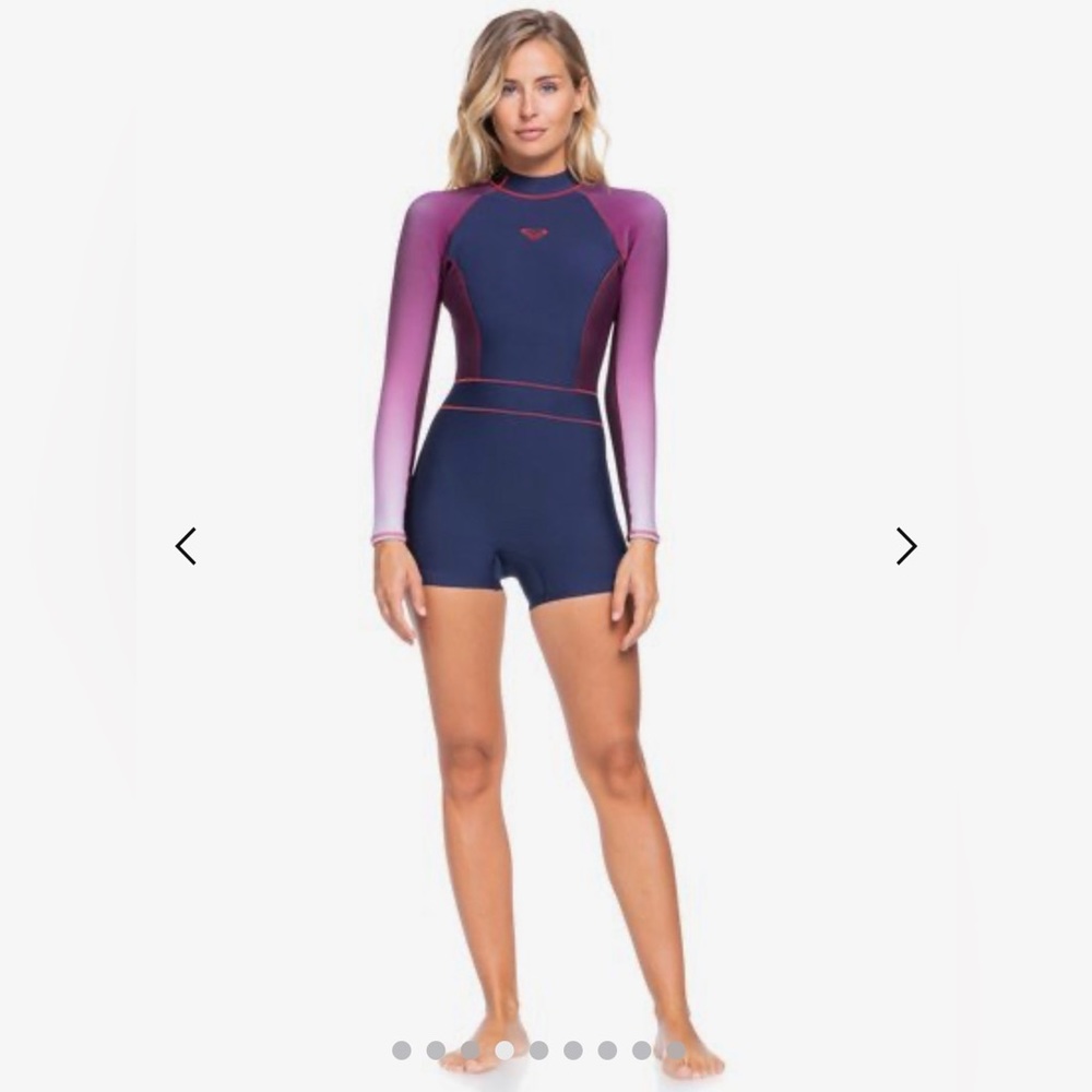 Roxy 1.5mm Rise Collection Back Zip Springsuit Wetsuit Women’s Size 2 - Picture 3 of 11